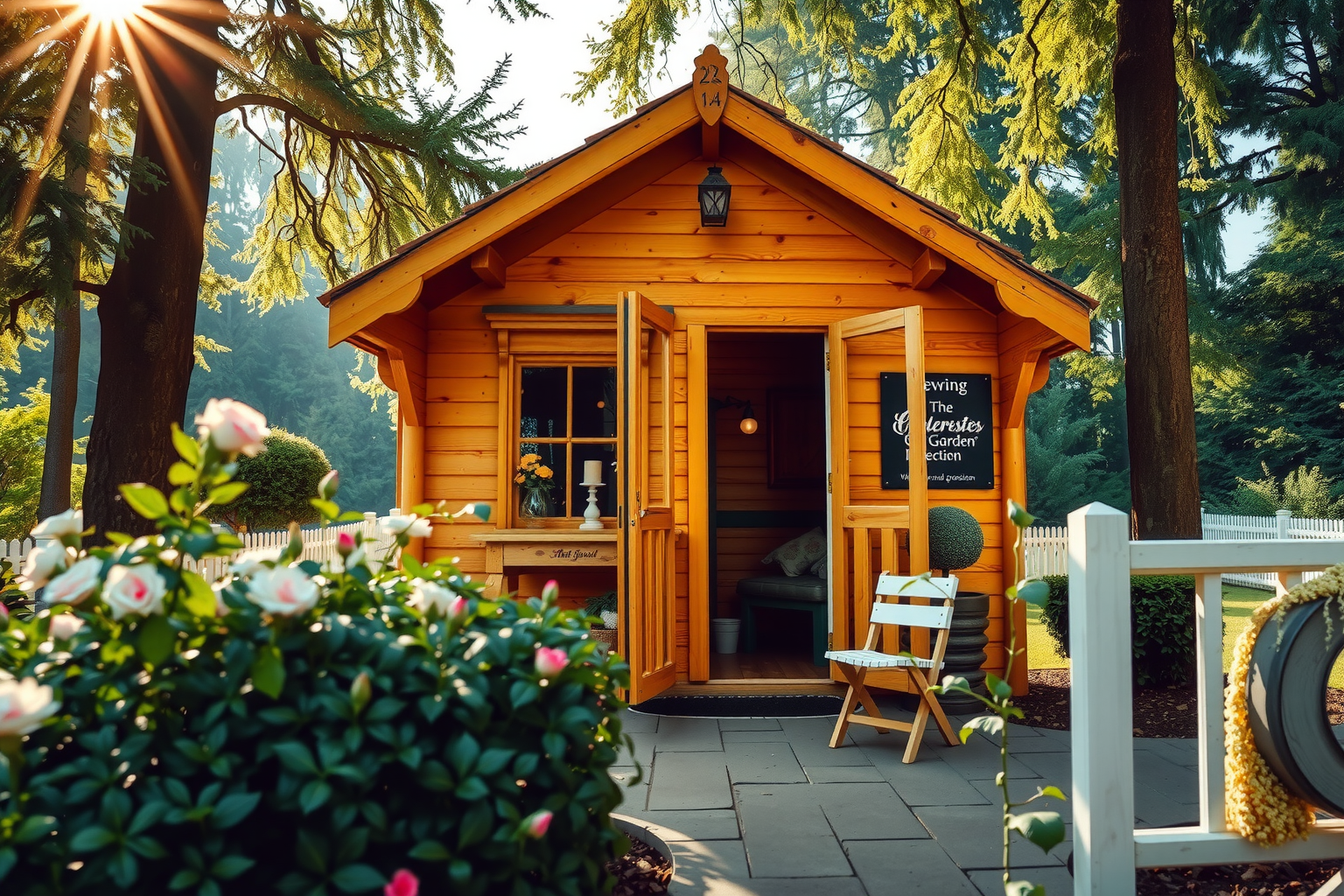 Traditional apex garden shed with pointed roof